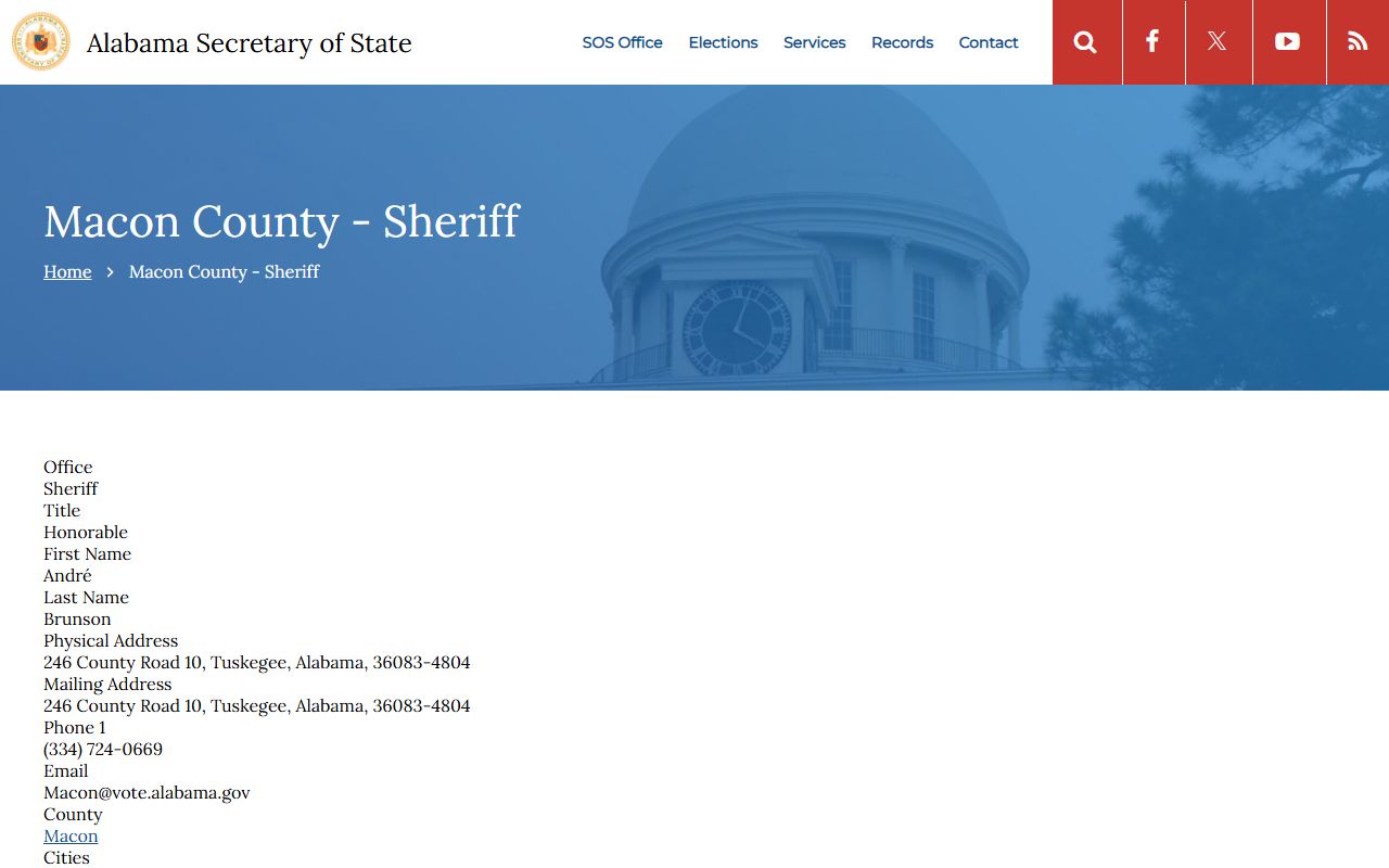 Macon County inmate population sheriff directory contact source